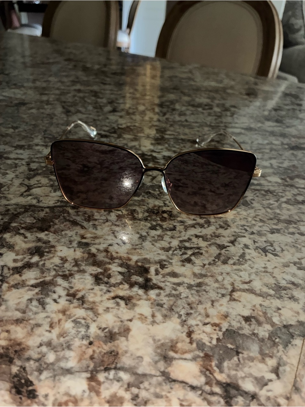 KREWE DOLLY Matte Black Fade + 24K Crystal Mirrored Sunglasses
